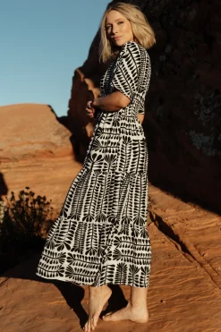 Clearance Baltic Born Austin Kimono Dress | Black Print BlackPrint
