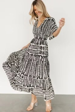 Clearance Baltic Born Austin Kimono Dress | Black Print BlackPrint