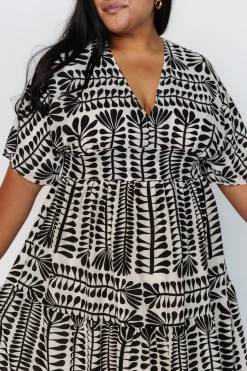 Clearance Baltic Born Austin Kimono Dress | Black Print BlackPrint