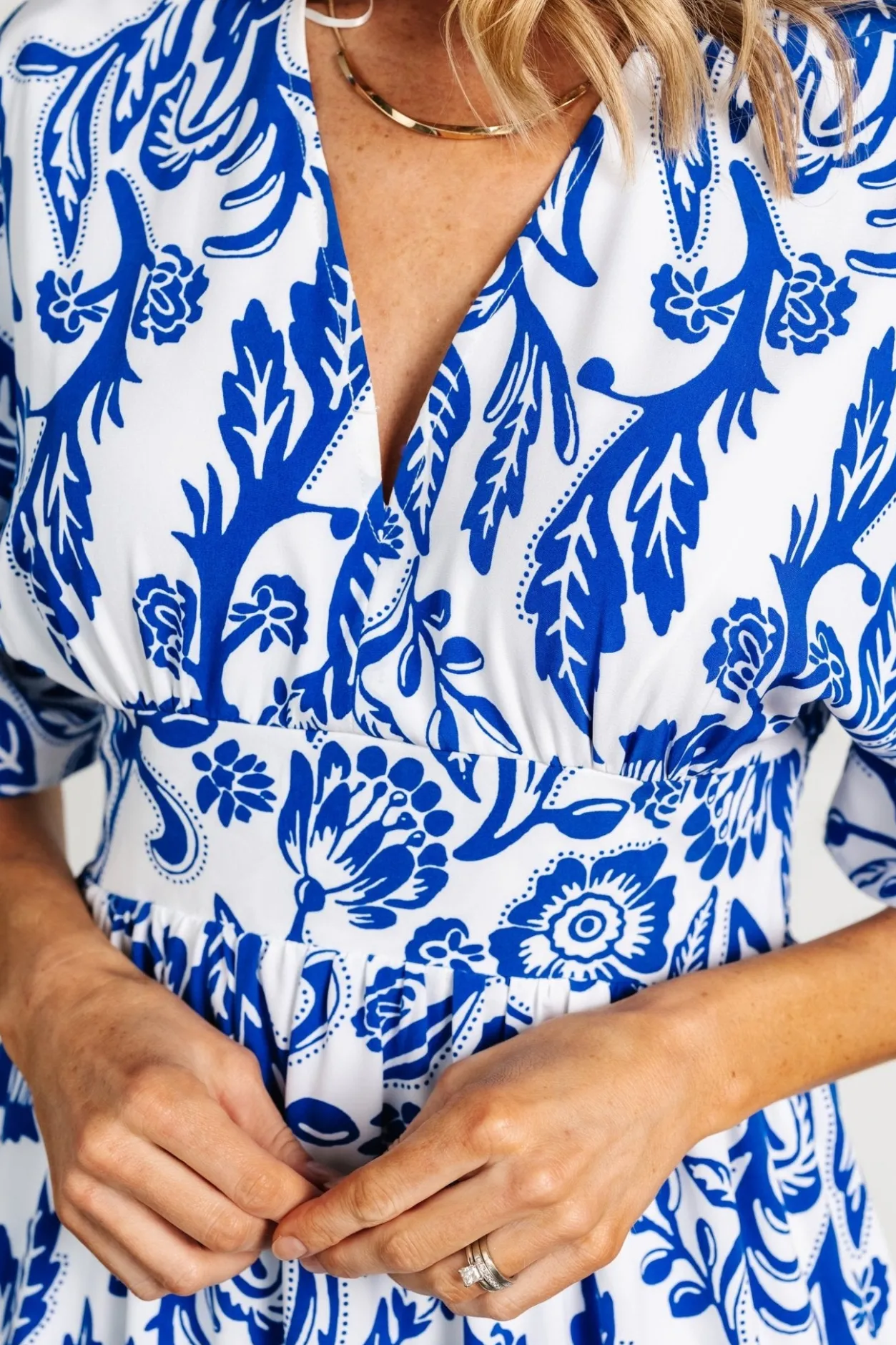Best Baltic Born Austin Kimono Dress | Cobalt Print CobaltPrint