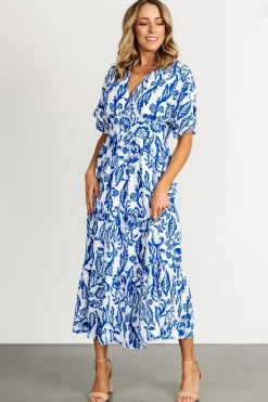 Best Baltic Born Austin Kimono Dress | Cobalt Print CobaltPrint