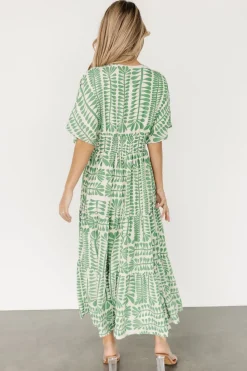 Discount Baltic Born Austin Kimono Dress | Green Print GreenPrint