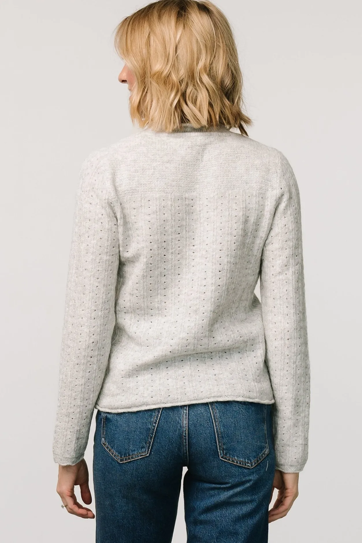 Best Baltic Born Avice Pointelle Sweater | Light Gray LightGray