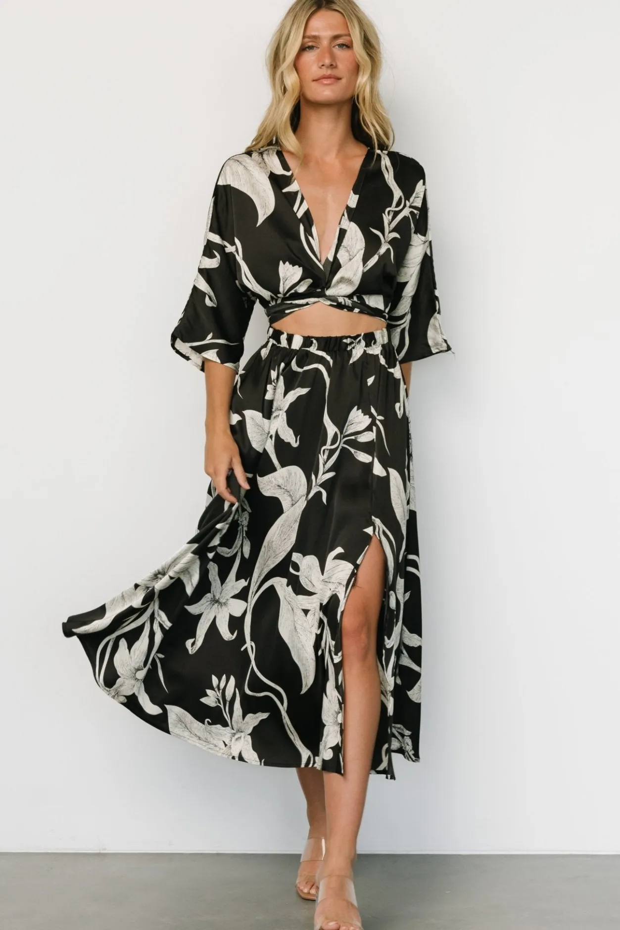 Clearance Baltic Born Avryll Front Tie Dress | Black