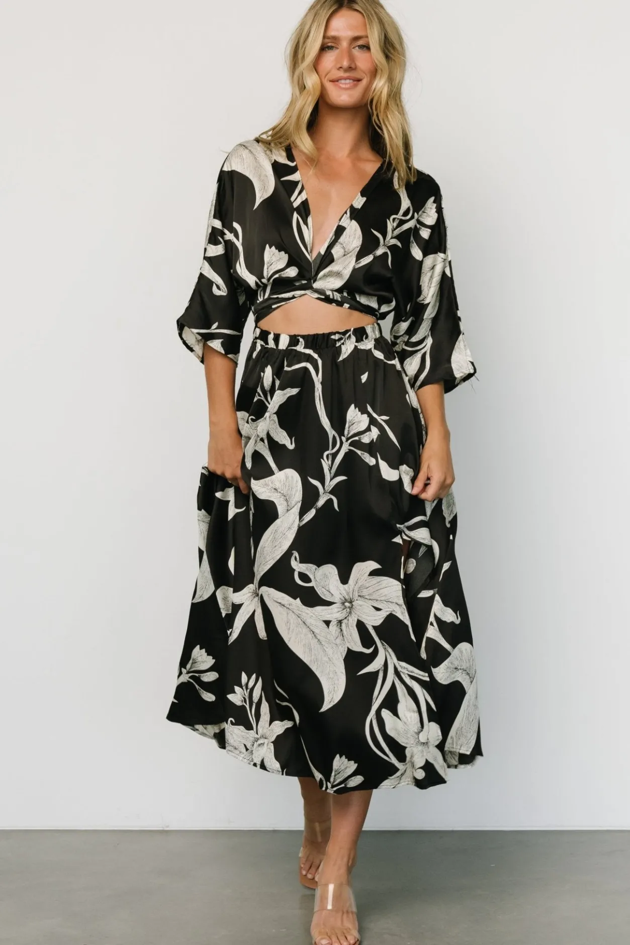 Clearance Baltic Born Avryll Front Tie Dress | Black