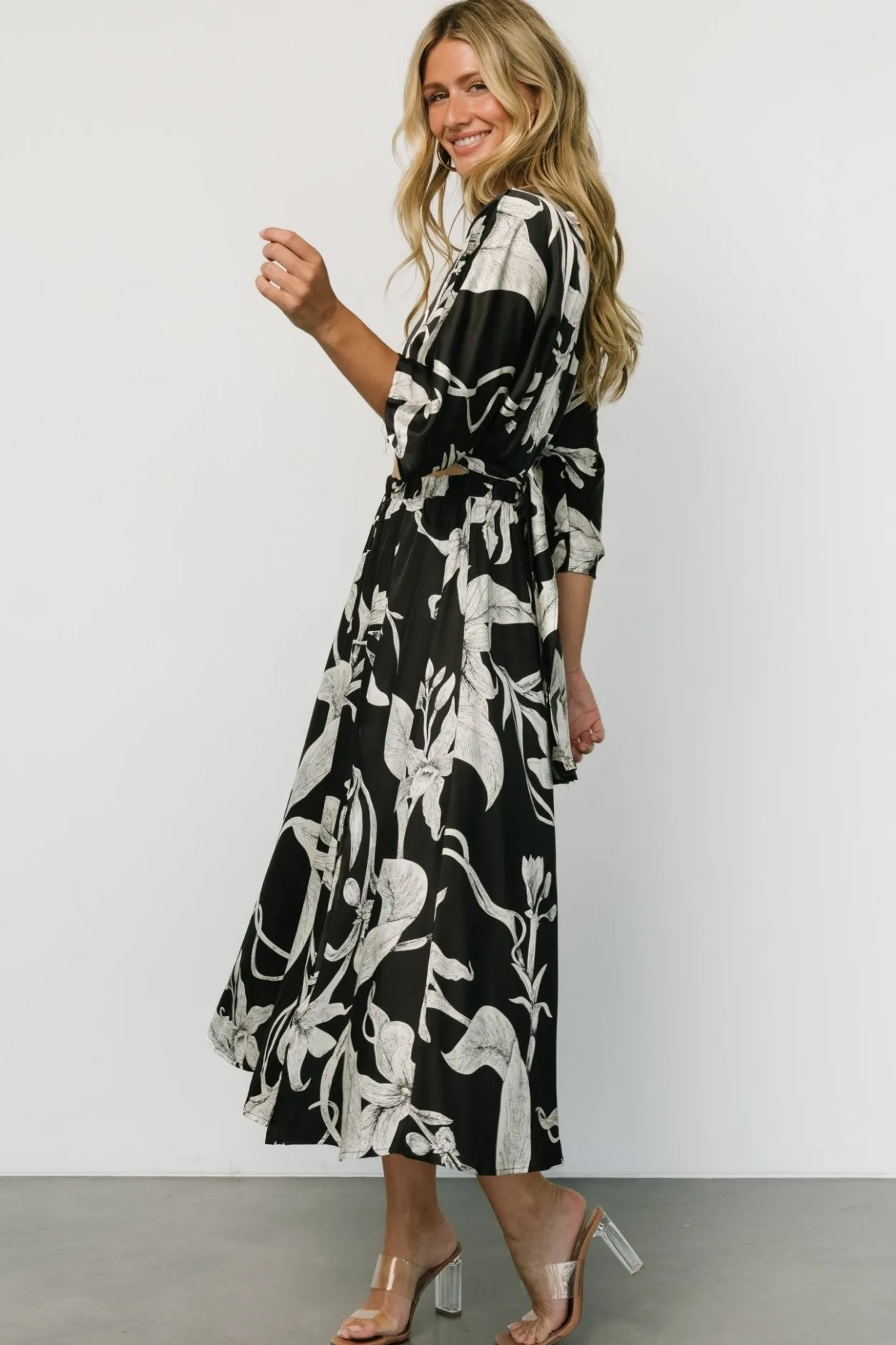 Clearance Baltic Born Avryll Front Tie Dress | Black
