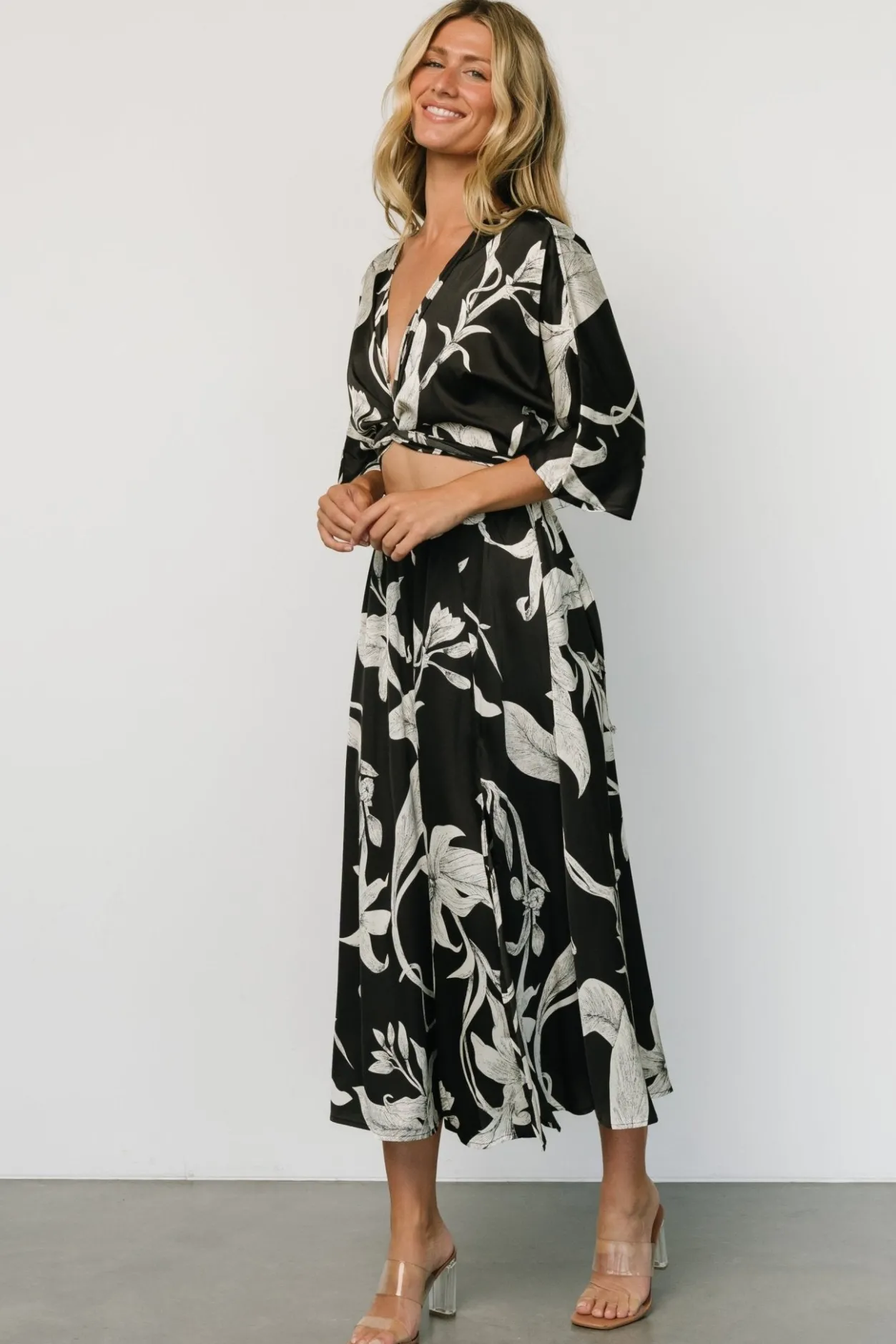 Clearance Baltic Born Avryll Front Tie Dress | Black