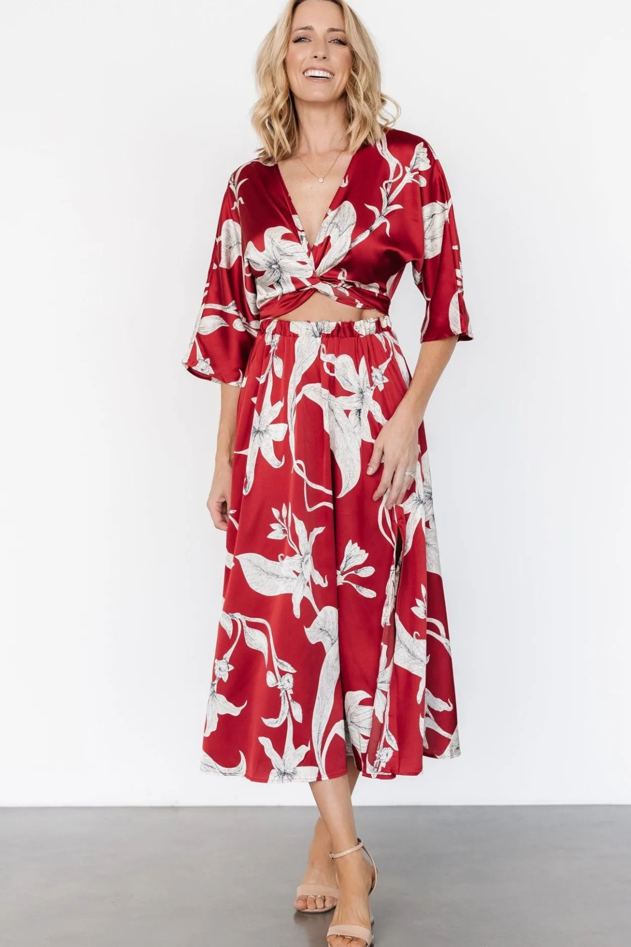 Best Baltic Born Avryll Front Tie Dress | Crimson