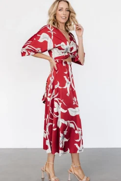 Best Baltic Born Avryll Front Tie Dress | Crimson