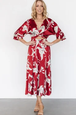 Best Baltic Born Avryll Front Tie Dress | Crimson