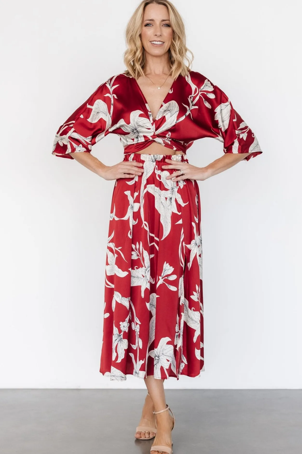 Best Baltic Born Avryll Front Tie Dress | Crimson