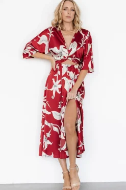 Best Baltic Born Avryll Front Tie Dress | Crimson