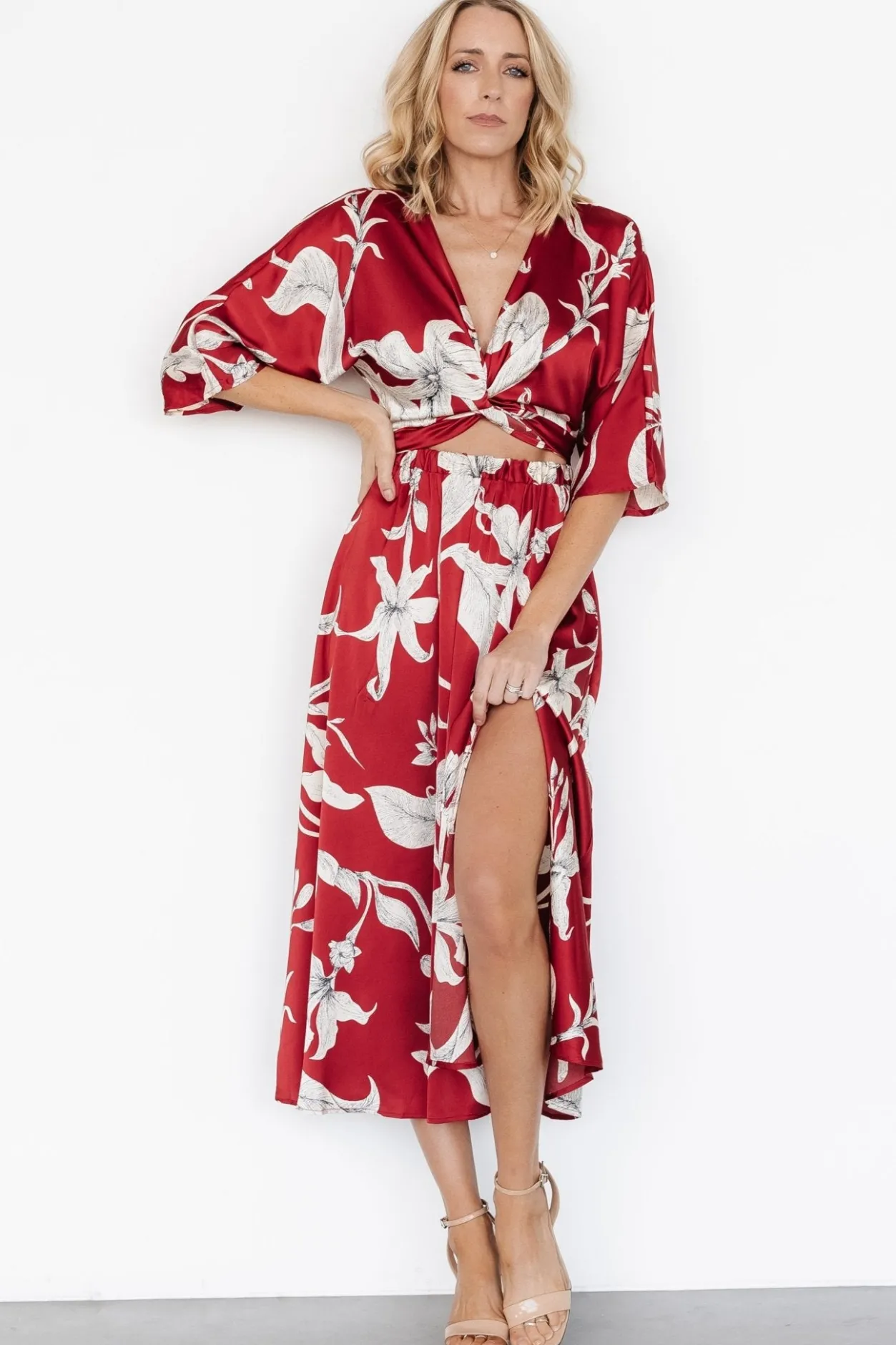 Best Baltic Born Avryll Front Tie Dress | Crimson