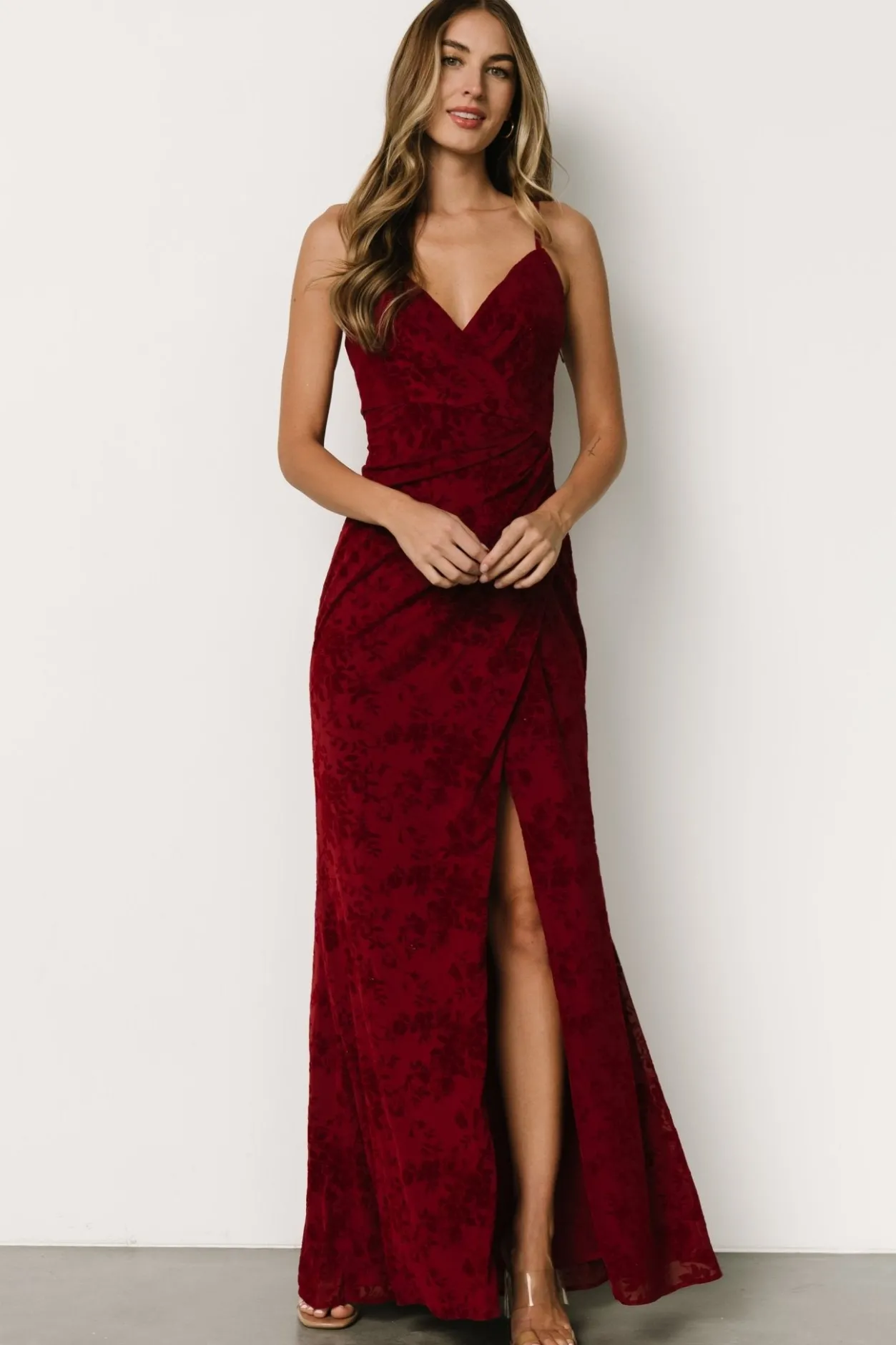 Sale Baltic Born Ayesha Fitted Gown | Burgundy