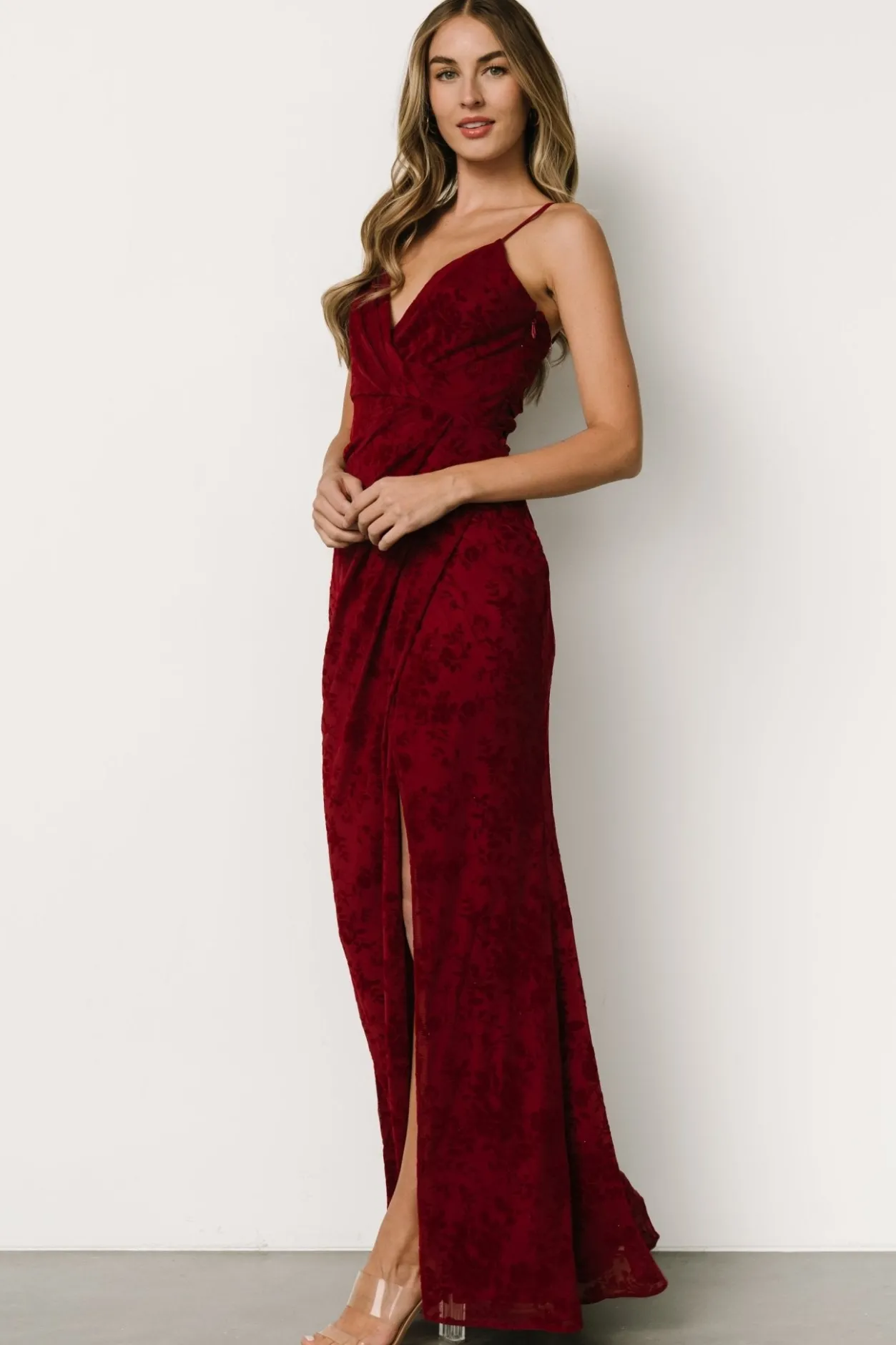 Sale Baltic Born Ayesha Fitted Gown | Burgundy