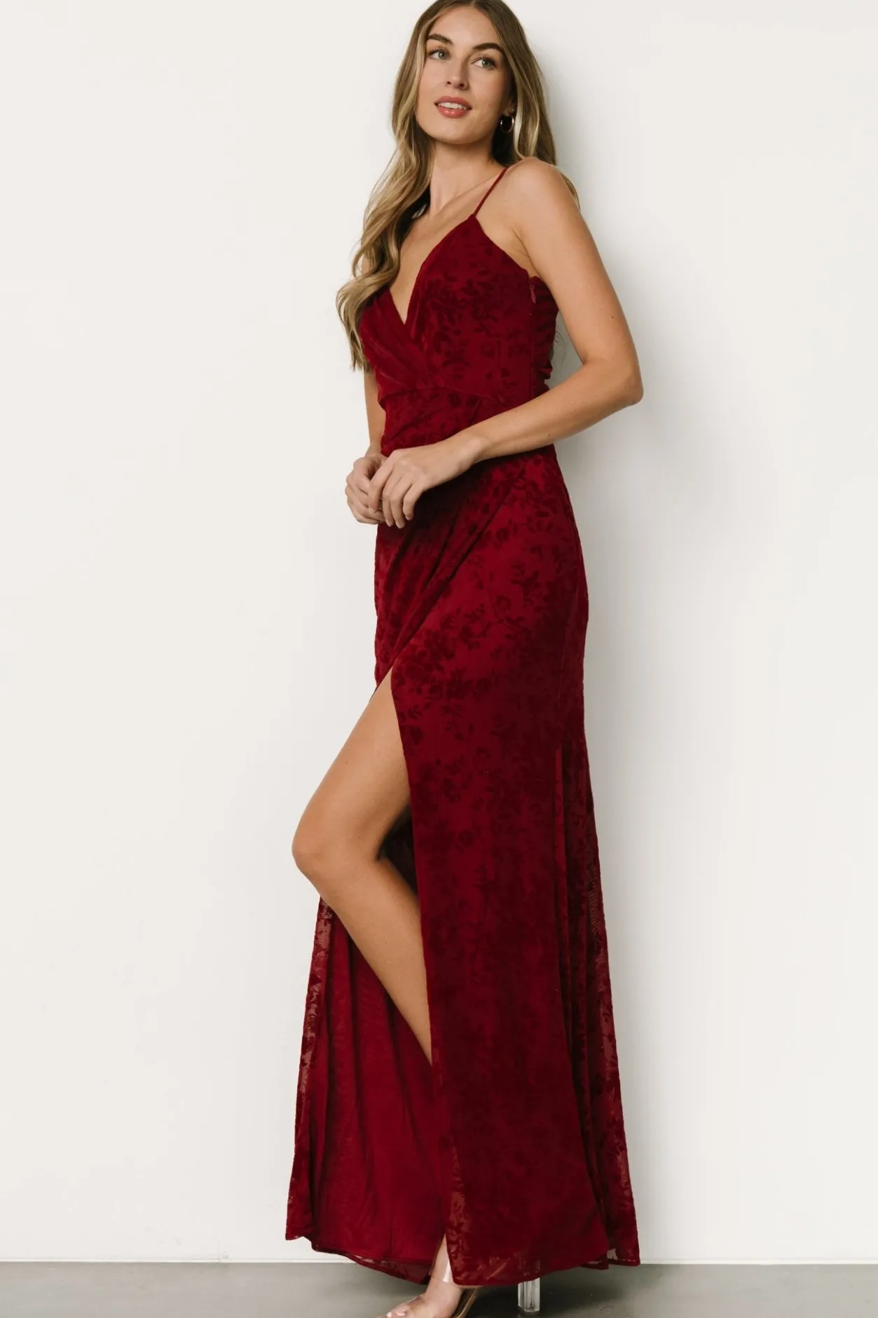 Sale Baltic Born Ayesha Fitted Gown | Burgundy