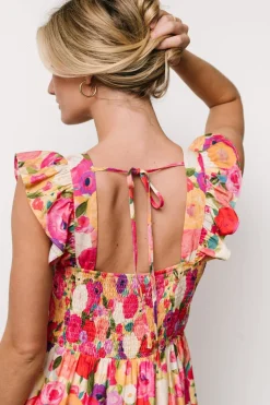 Online Baltic Born Ayla Tiered Maxi Dress | Pink Multi Floral PinkMultiFloral