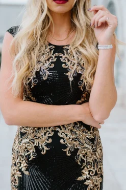 Sale Baltic Born Azura Gown | Black + Gold Black+Gold