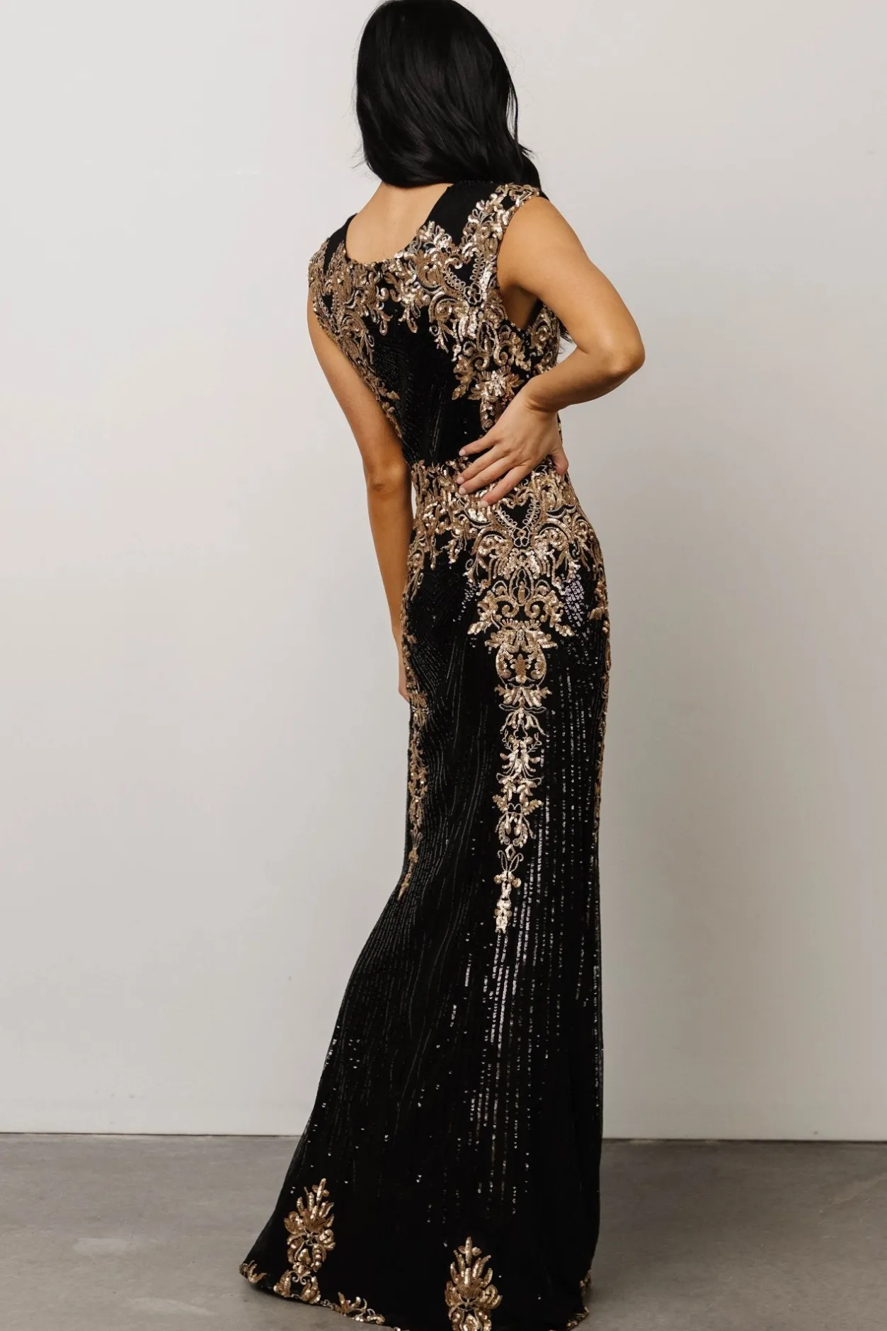 Sale Baltic Born Azura Gown | Black + Gold Black+Gold