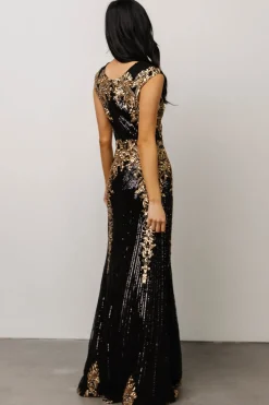 Sale Baltic Born Azura Gown | Black + Gold Black+Gold