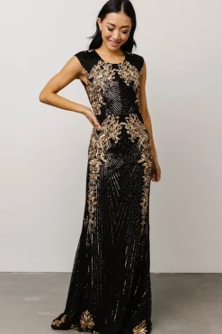 Sale Baltic Born Azura Gown | Black + Gold Black+Gold