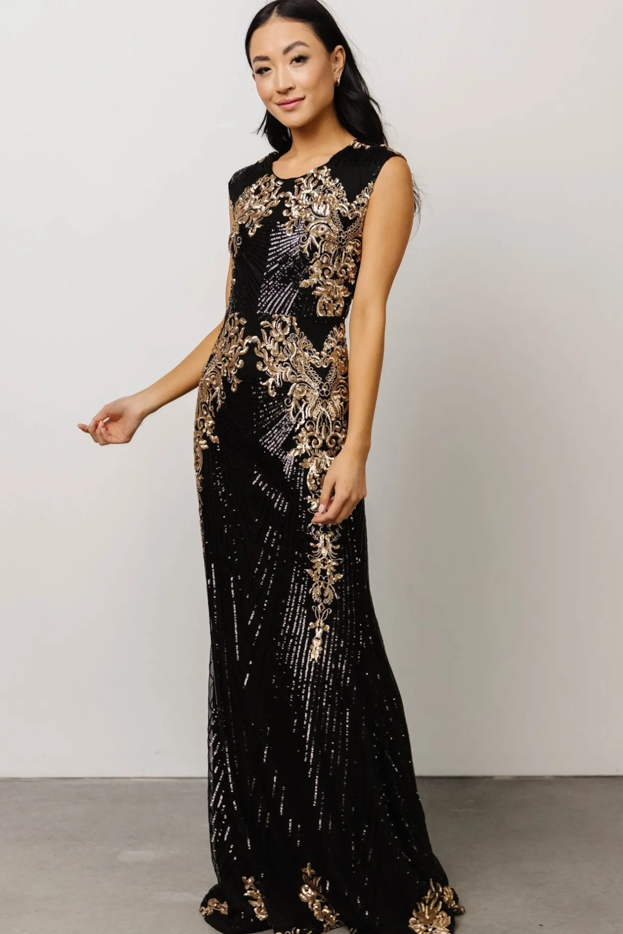 Sale Baltic Born Azura Gown | Black + Gold Black+Gold