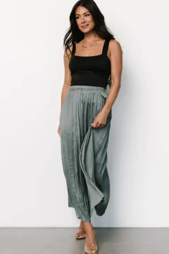 Outlet Baltic Born Baker Satin Skirt | Eucalyptus