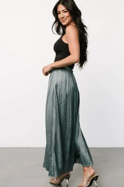 Outlet Baltic Born Baker Satin Skirt | Eucalyptus