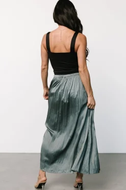 Outlet Baltic Born Baker Satin Skirt | Eucalyptus