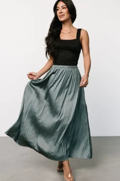 Outlet Baltic Born Baker Satin Skirt | Eucalyptus