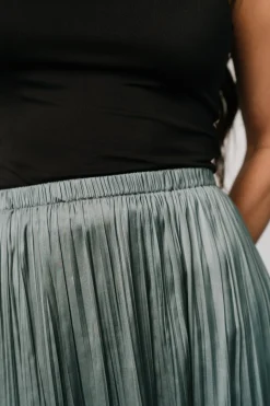 Outlet Baltic Born Baker Satin Skirt | Eucalyptus