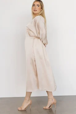 Outlet Baltic Born Balta Satin Midi Dress | Champagne