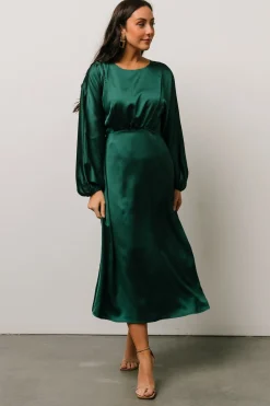 Sale Baltic Born Balta Satin Midi Dress | Emerald