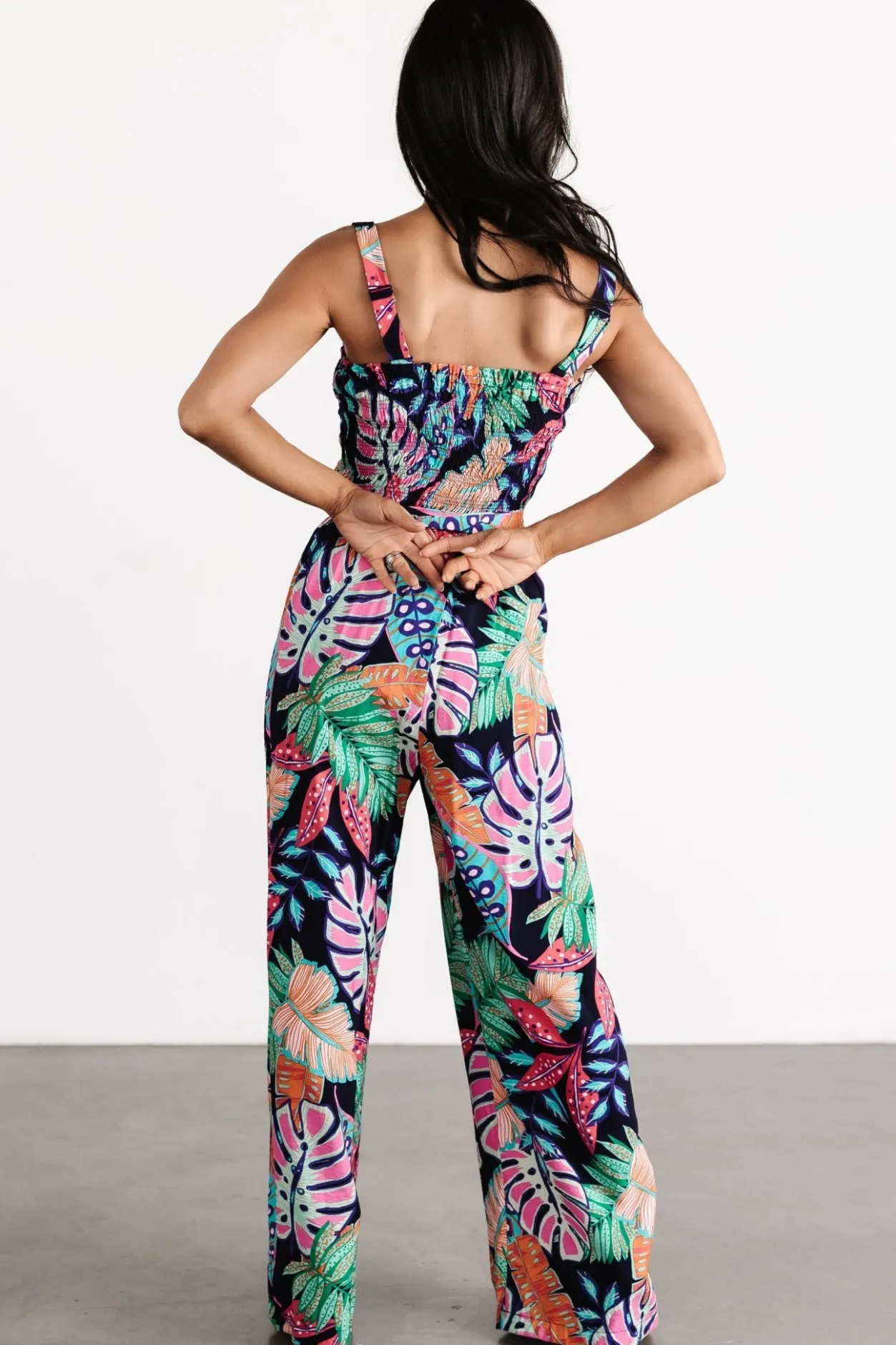 New Baltic Born Barbados Tank Jumpsuit | Navy Print NavyPrint