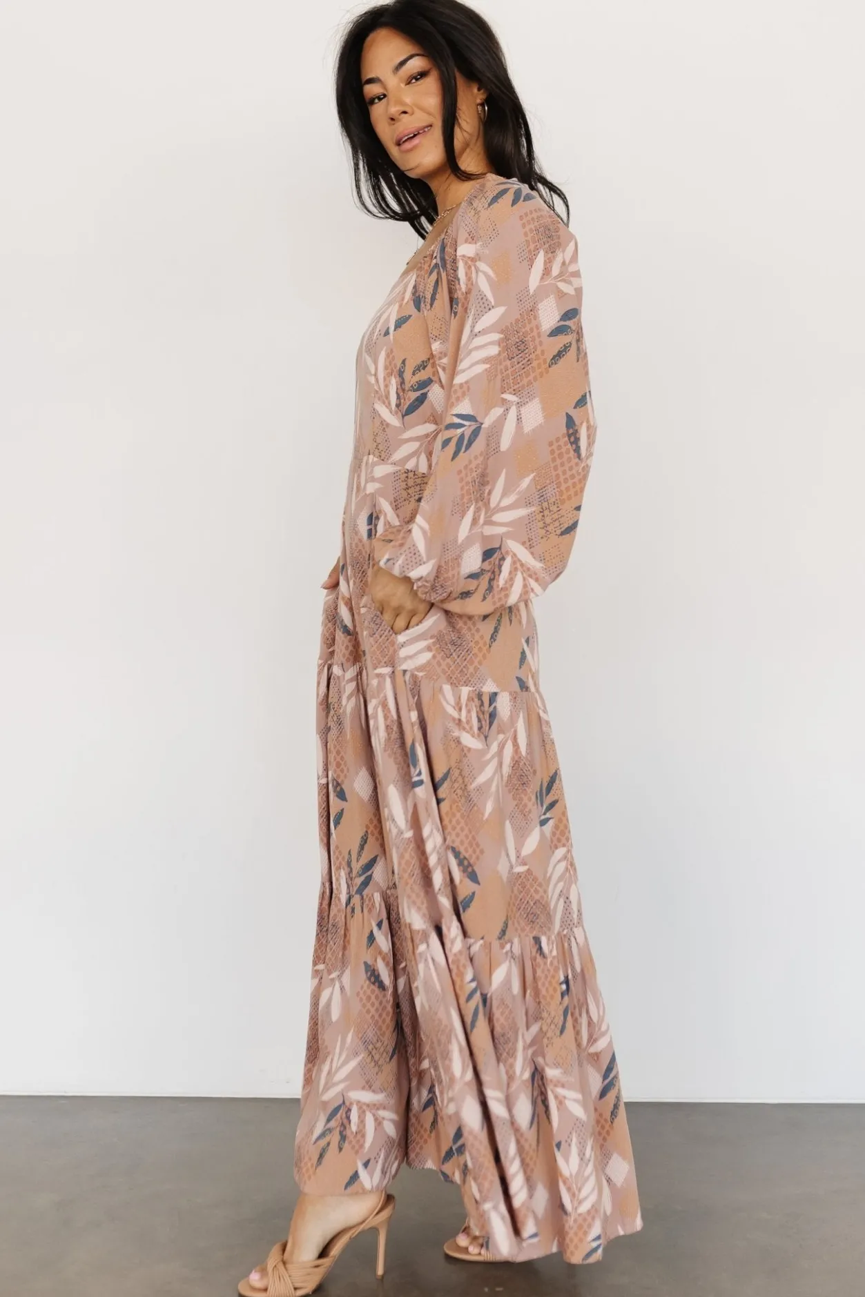 Sale Baltic Born Barbara Maxi Dress | Dusty Mauve Print DustyMauvePrint