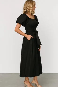 Discount Baltic Born Bardot Midi Dress | Black