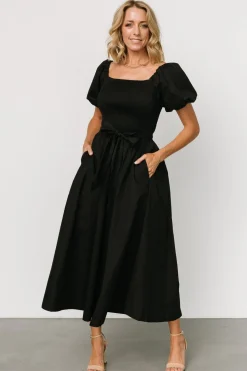 Discount Baltic Born Bardot Midi Dress | Black