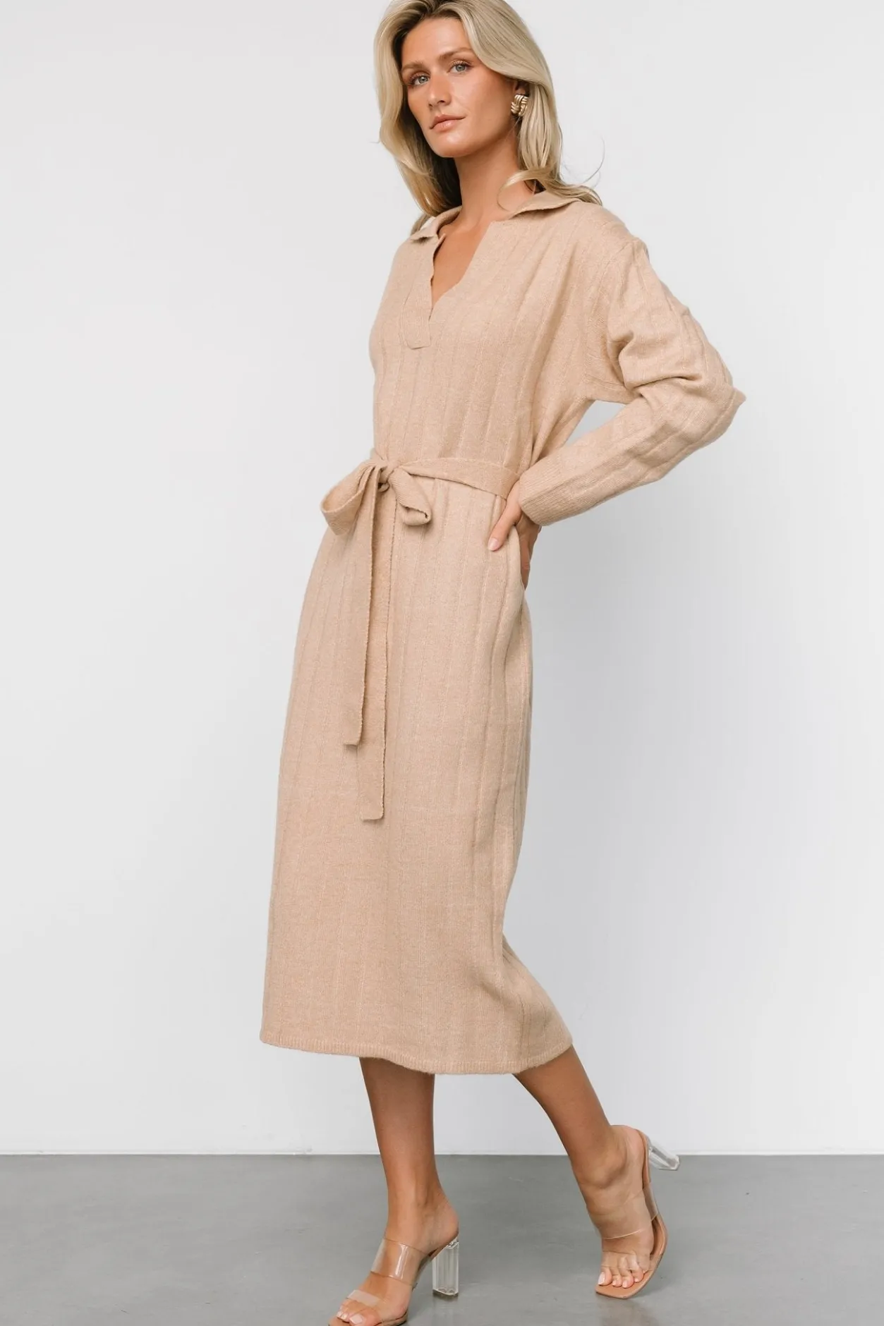 Sale Baltic Born Barrie Sweater Dress | Light Tan LightTan