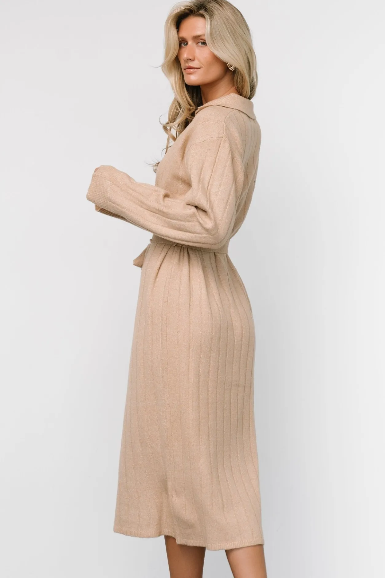Sale Baltic Born Barrie Sweater Dress | Light Tan LightTan