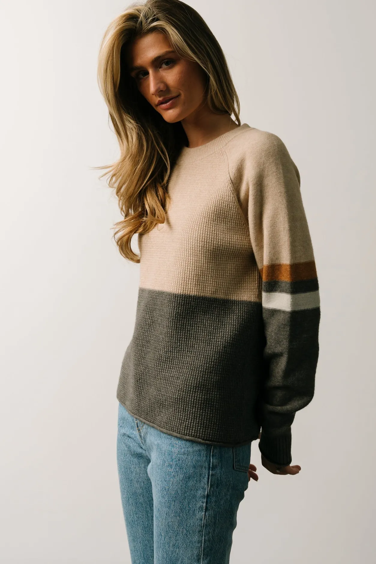 Fashion Baltic Born Baylor Color Block Sweater | Natural Multi NaturalMulti