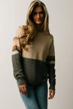 Fashion Baltic Born Baylor Color Block Sweater | Natural Multi NaturalMulti