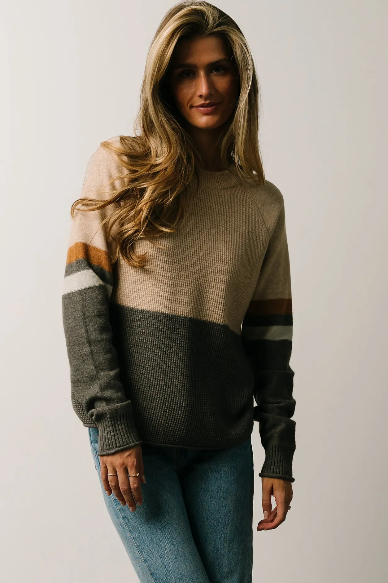 Fashion Baltic Born Baylor Color Block Sweater | Natural Multi NaturalMulti