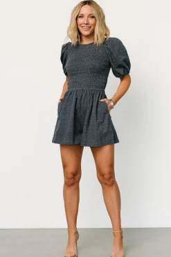 Hot Baltic Born Beaumont Romper | Dark Heather Blue DarkHeatherBlue