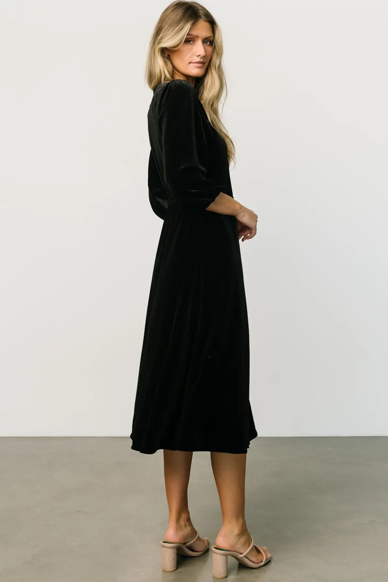 Online Baltic Born Beckinsale Velvet Wrap Dress | Black