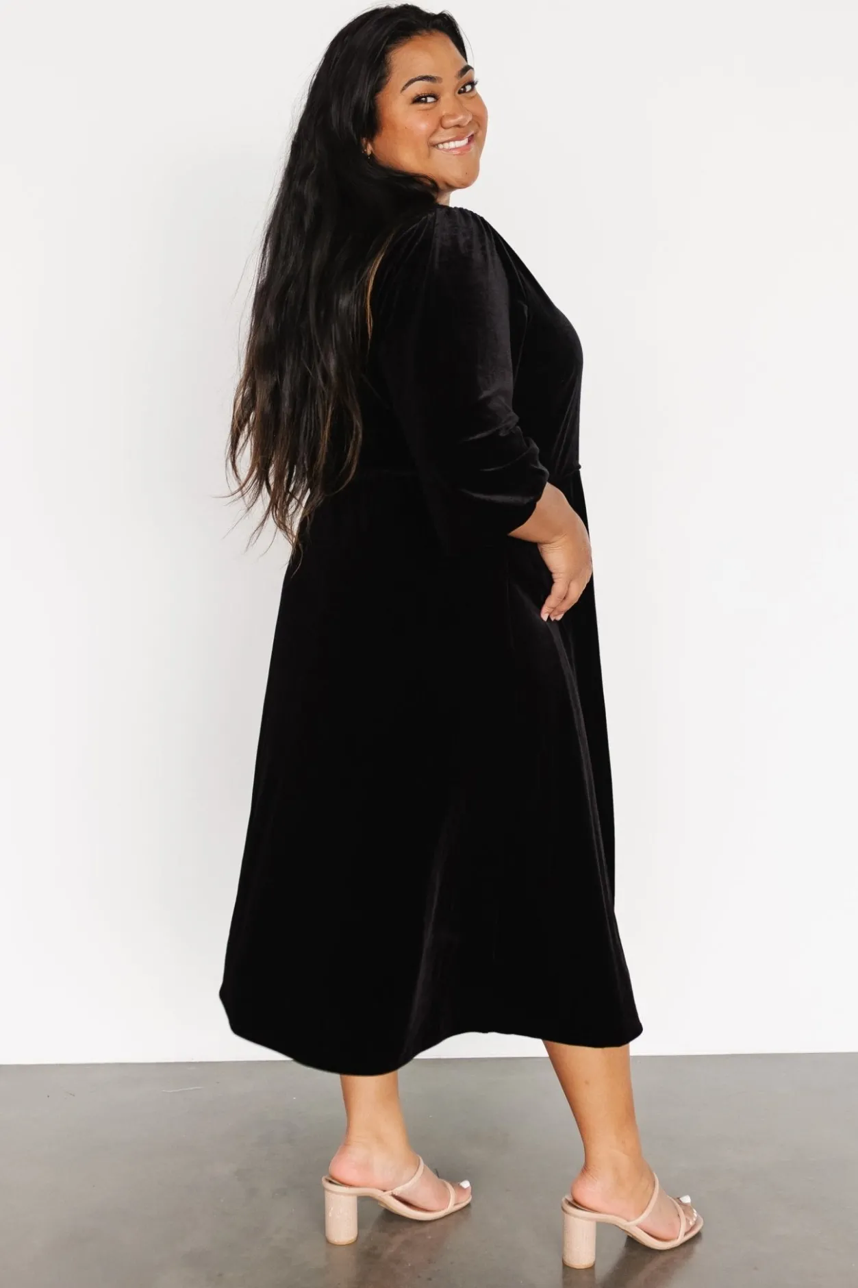 Online Baltic Born Beckinsale Velvet Wrap Dress | Black