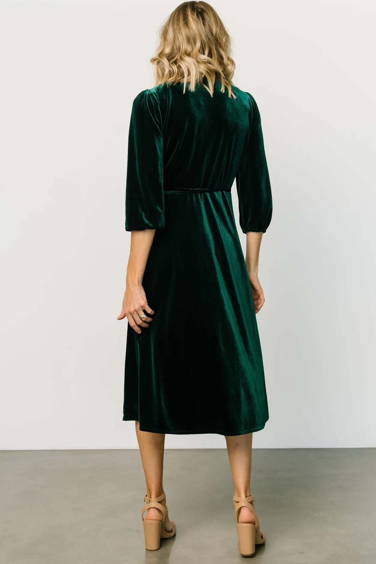 Discount Baltic Born Beckinsale Velvet Wrap Dress | Dark Green DarkGreen