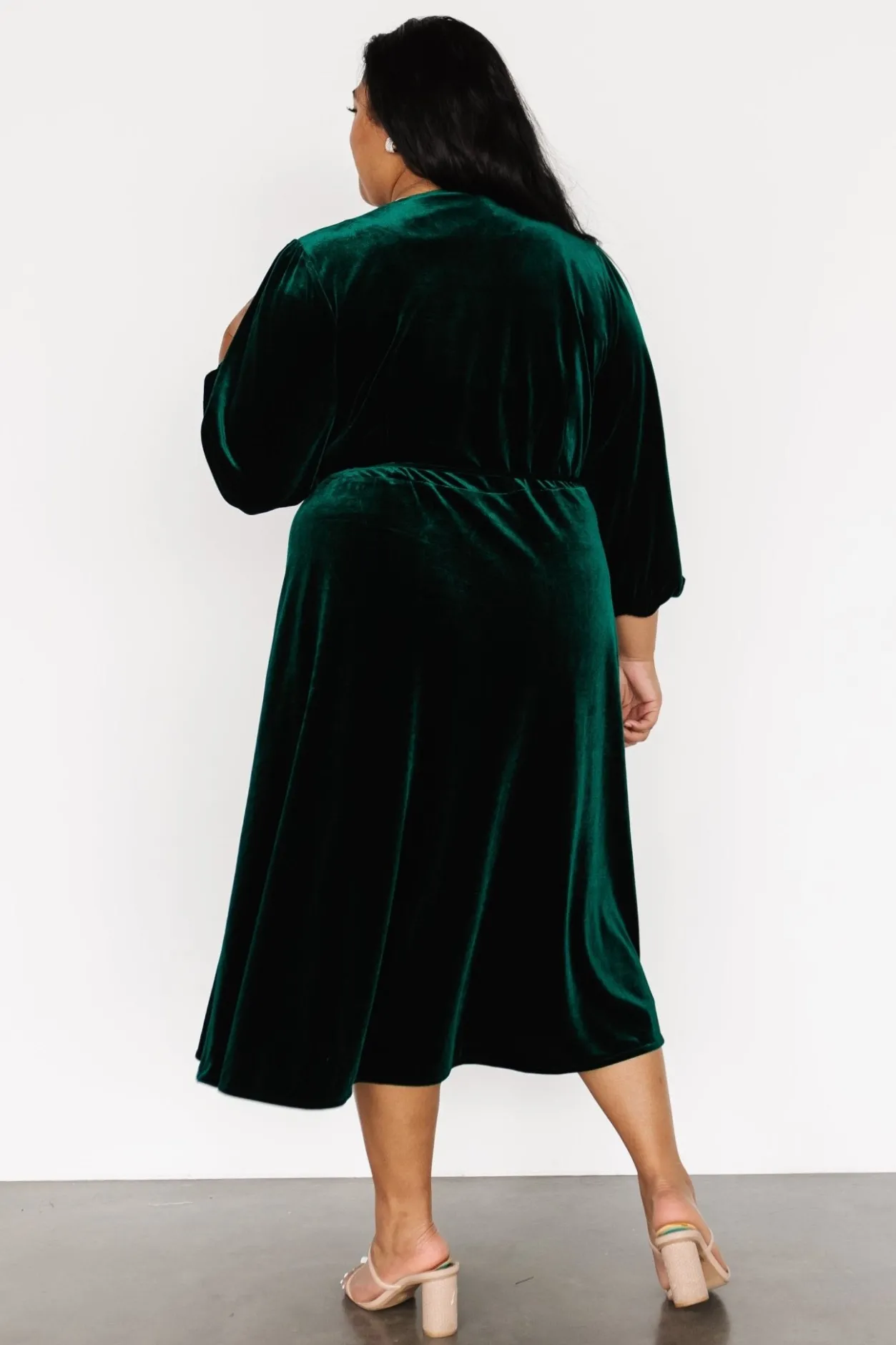 Discount Baltic Born Beckinsale Velvet Wrap Dress | Dark Green DarkGreen