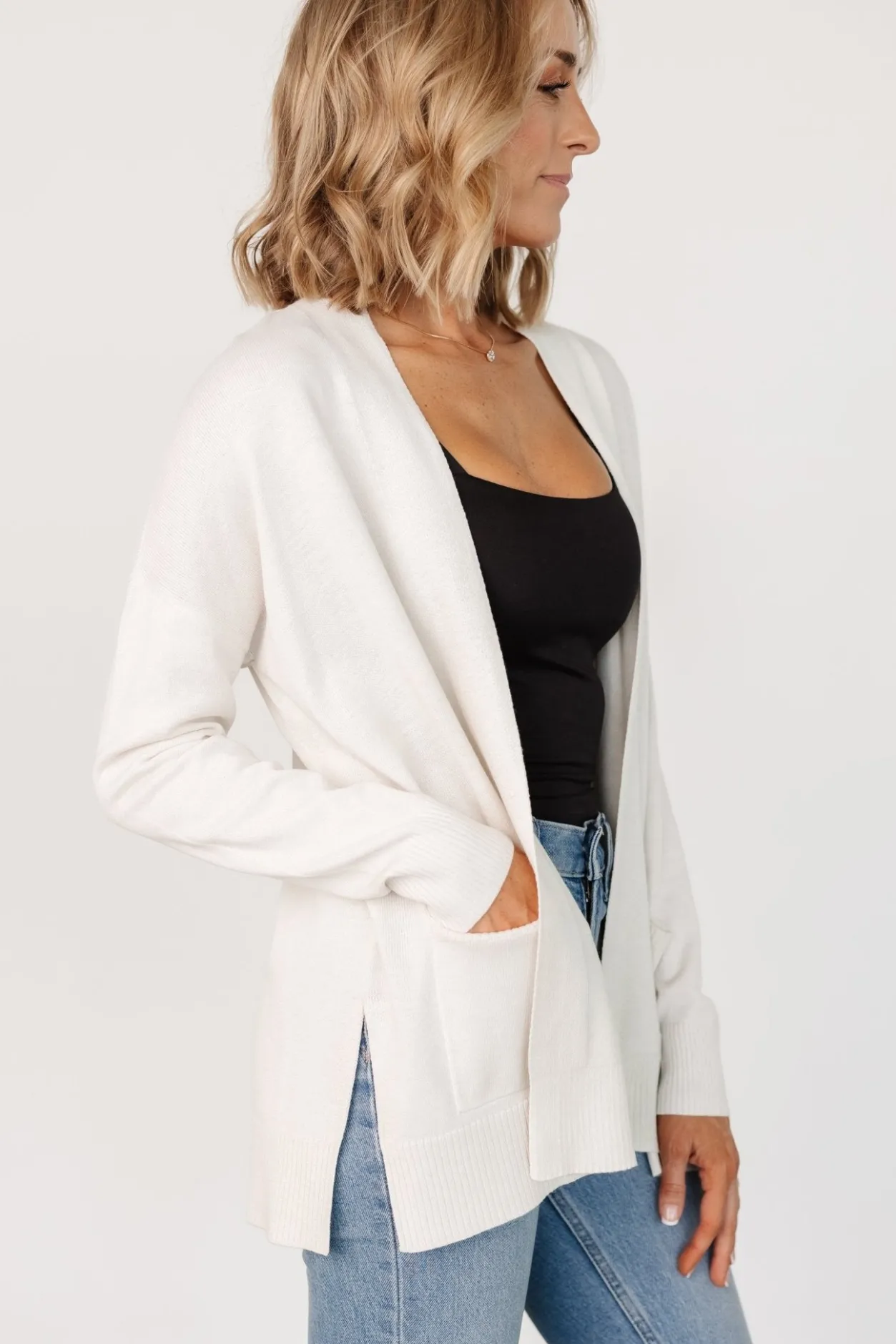 New Baltic Born Bennett Pocket Cardigan | Ivory