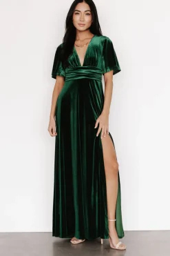 Sale Baltic Born Berenice Velvet Maxi Dress | Emerald