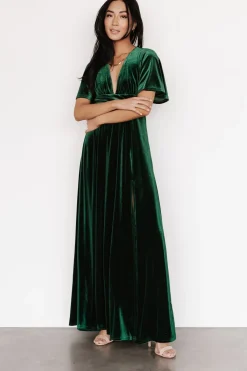 Sale Baltic Born Berenice Velvet Maxi Dress | Emerald